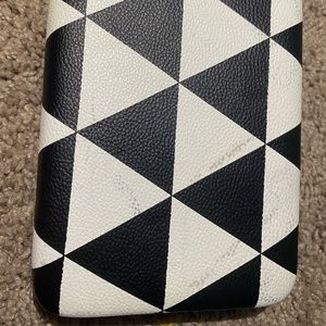Black and White Triangle Clutch
